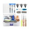 Felt Needle Needle Set with Wooden Handle, Available In 3 Sizes, for Wool Felting Only, for Beginners and Professionals, Handicraft Production Kit