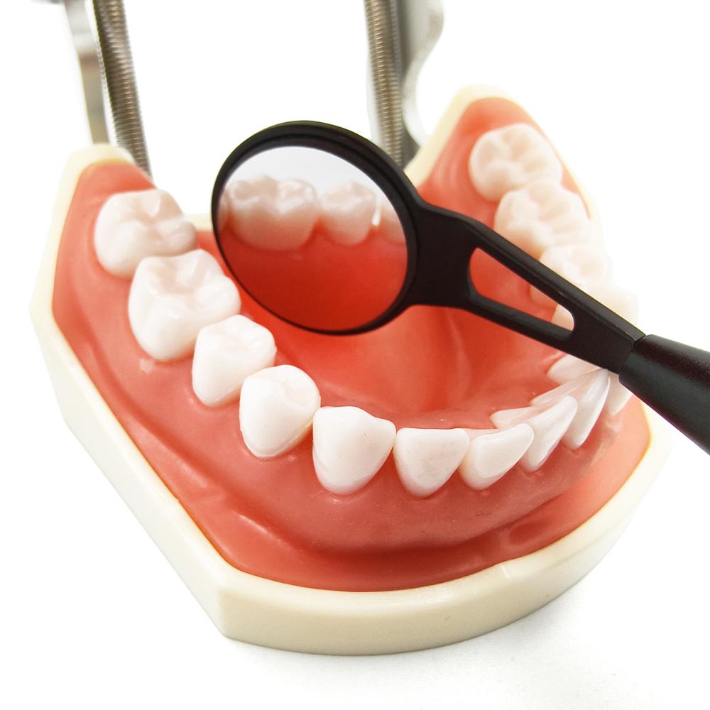 Dental Odontoscope Front Surface Mouth Mirror with Handle Oral Care Examination Hygiene Glass Rhodium Mirror