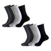 5 Pairs Cotton Crew Socks Stretchy Casual Calf Socks Ribbed