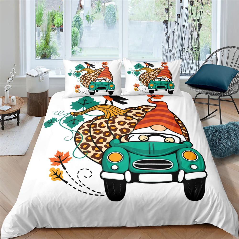 Merry Christmas Bedding Set King Queen Full Twin Size Kids Cartoon Duvet Cover Snow Comforter Cover 2/3pcs Polyester Quilt Cover