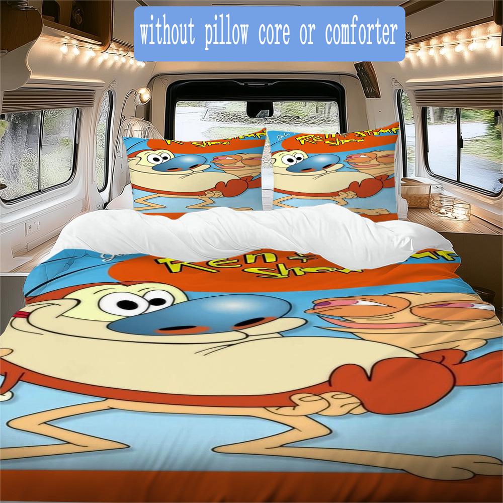 Comic-style print Pattern Bedding,Quilt Set Quilt Cover Pillowcase Home Birthday Gift (1*duvet cover+2*pillowcase,without core)ZSJT0917403