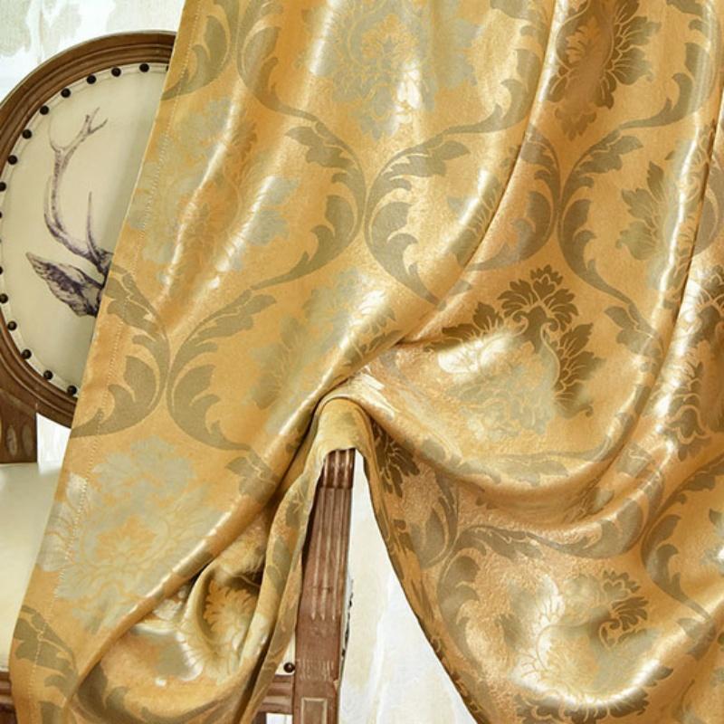 Cortina Jacquard Térmica Blackout de Luxo em Relevo para Sala de Estar e Quarto, Cortinas Redutoras de Ruído e Privacidade, Decoração para Casa