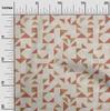 oneOone Cotton Flex Beige Stoff Geometrischer Nähstoff Meterware Bedruckt DIY Kleidung Nähzubehör 40 Zoll