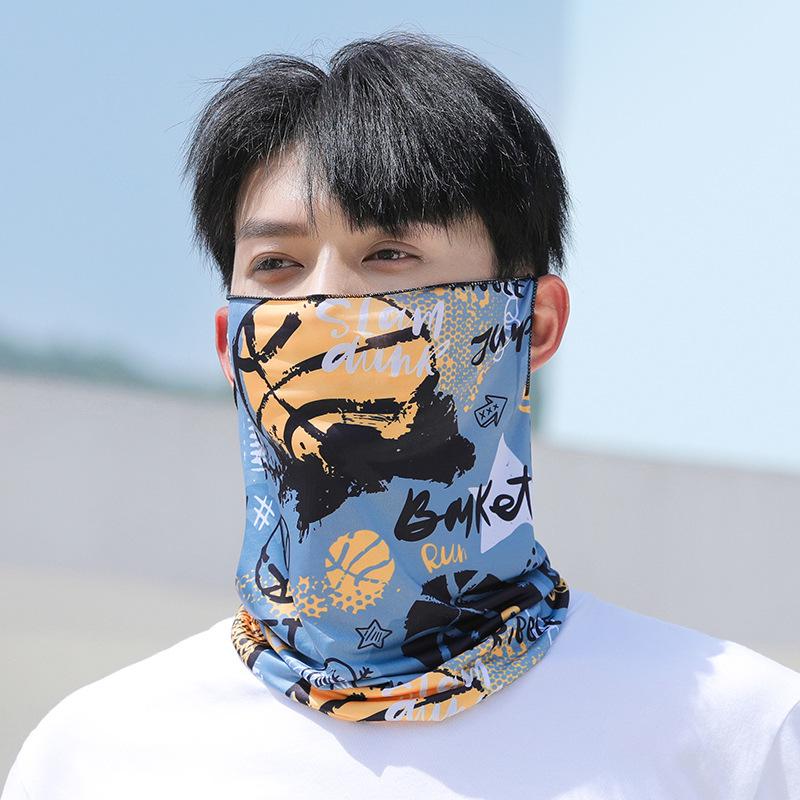 Unisex UV Protection Breathable Face Mask & Neck Gaiter with Ear Loops for Summer Cycling