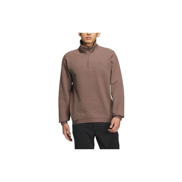 adidas Half-Zip Sleeve Sweatshirt Brown Men s IZ1590 L