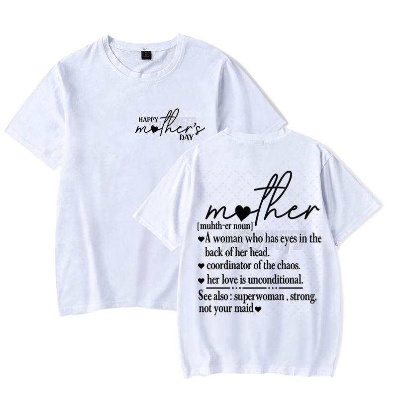 Happy Mothers Day Graphic T Shirts Women Trendy Mama Hearts Tshirt Design Mothers Day Gift Tee Mother Noun Letter Print Clothes