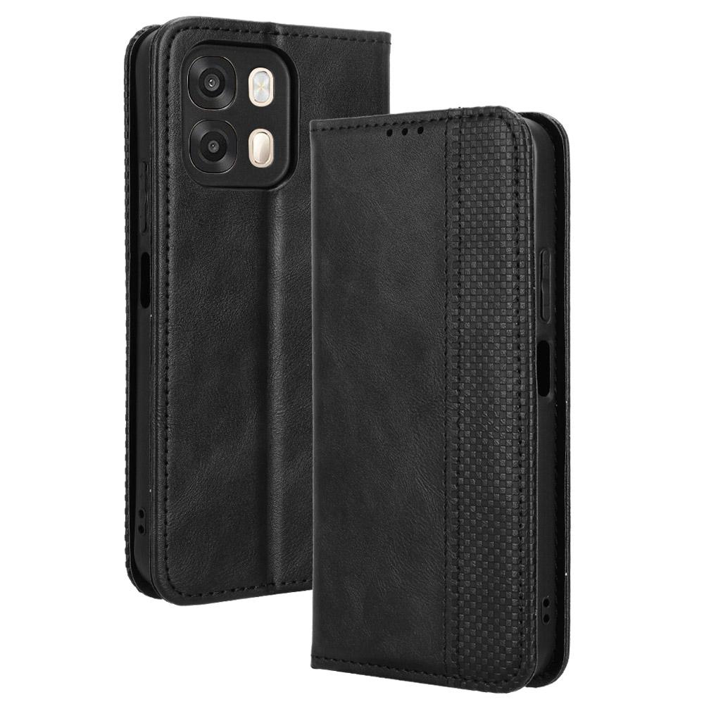 Flip-Hülle für OPPO A6 / OPPO A6S Ledertasche [Flip Vintage-Leder] Stoßfest Langlebig Retro Handyhülle