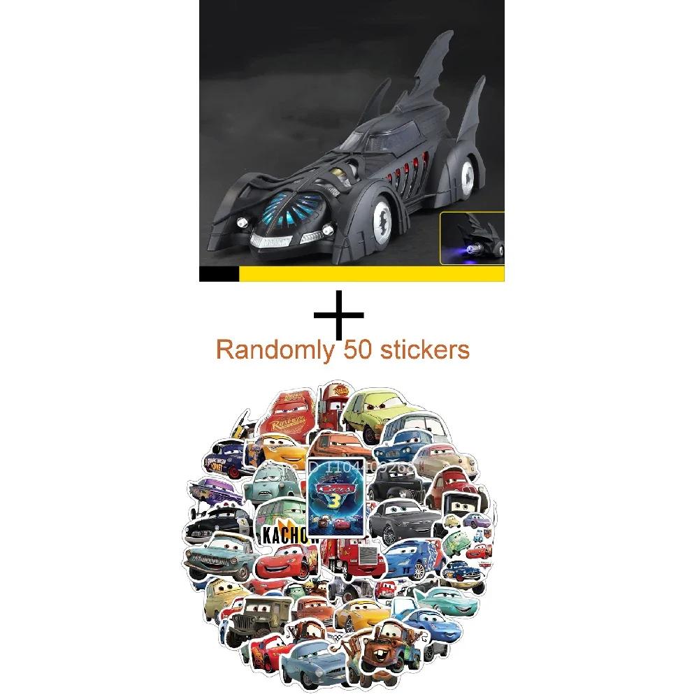 Large 1:18 Batmobile 1995 Car Model Toy Alloy Diecast Sound Light Spray Shock Absorption Vehicle Models Collectible Item