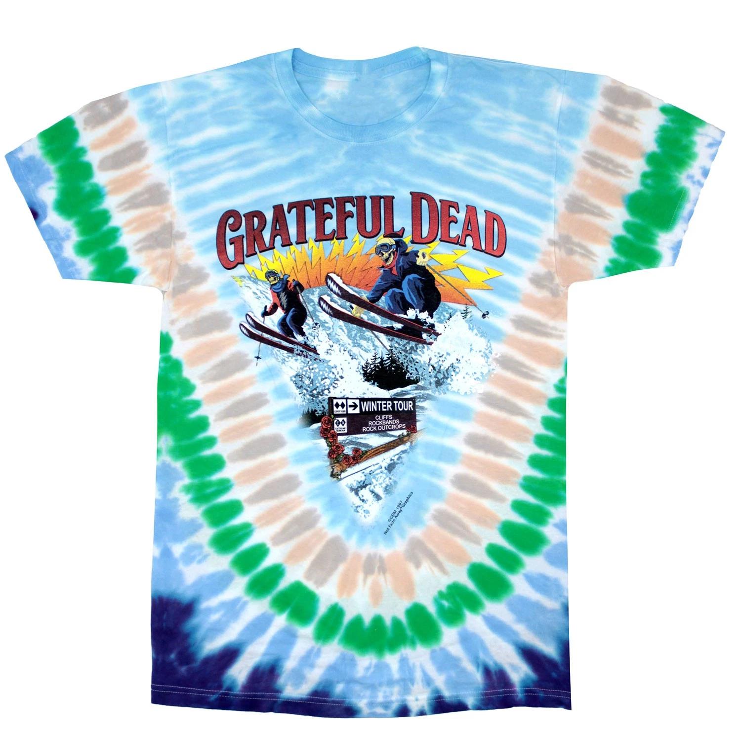 Men s Grateful Dead Wingman Tie Dye T-shirt Medium Blue XL