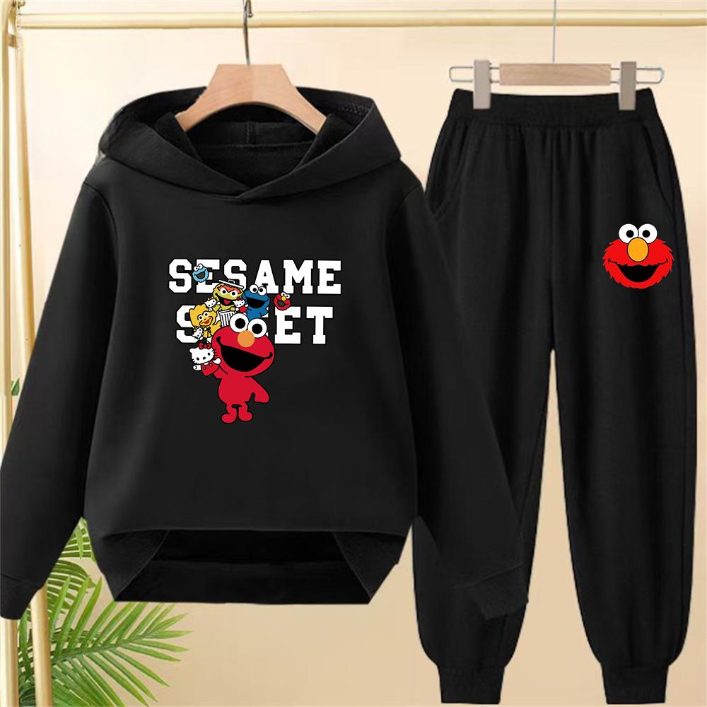 

Sesame Street Children s Hoodie Suitable hooded sweatshirt outerwear+pants set autumn clothing for Age 160