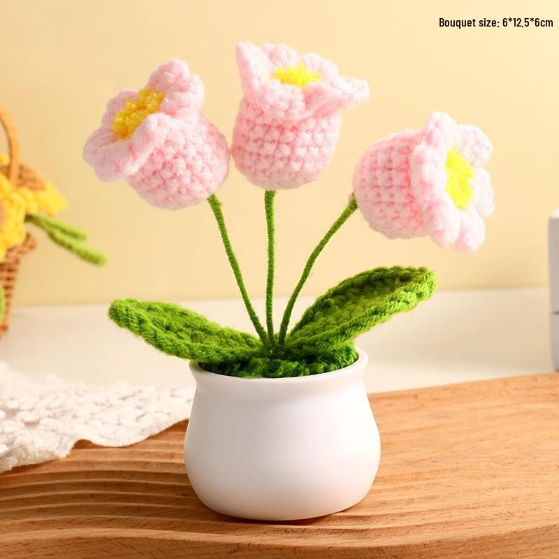 Handgefertigte Sonnenblumen-Schreibtischdekoration - Gewebtes Blumenstrauß-Geschenk für Schüler & Mädchen
