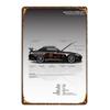 Sportovní vůz AE86 Výkonový parametr Plakát Vintage Plakety Kovová plechová cedule Garáž Bar Dekor Dekor Talíř Umělecký Nástěnný Talíř Pocínované Cedule
