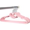 10PCS Clothes Hanger Durable Hanger ABS Heart Pattern Coat Hanger for Adult Children Clothing Hanging Supplies