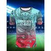 New Men's Football Training Quick Drying Jersey Breathable Round Neck T-shirt Letter Outdoor Top