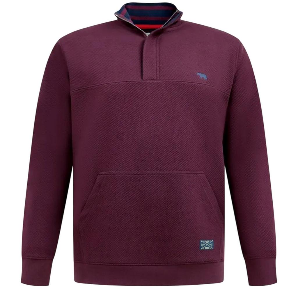 Duke Mens D555 Lancaster Quilted Quarter Zip Kingsize Sweatshirt