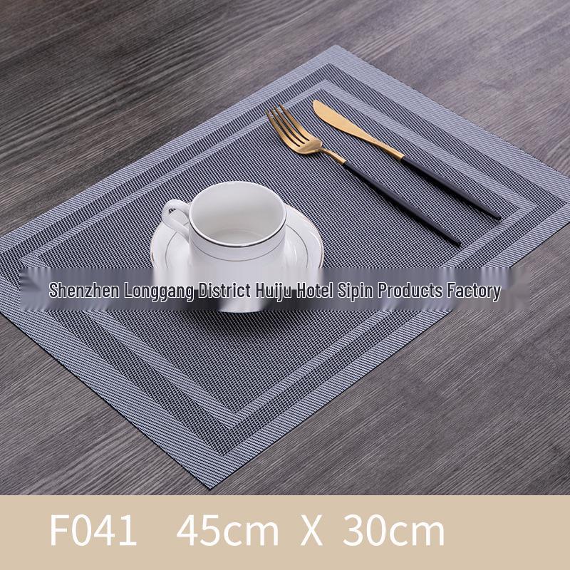 European-Style PVC Placemat - Heat-Resistant, Double-Frame Design for Western Food