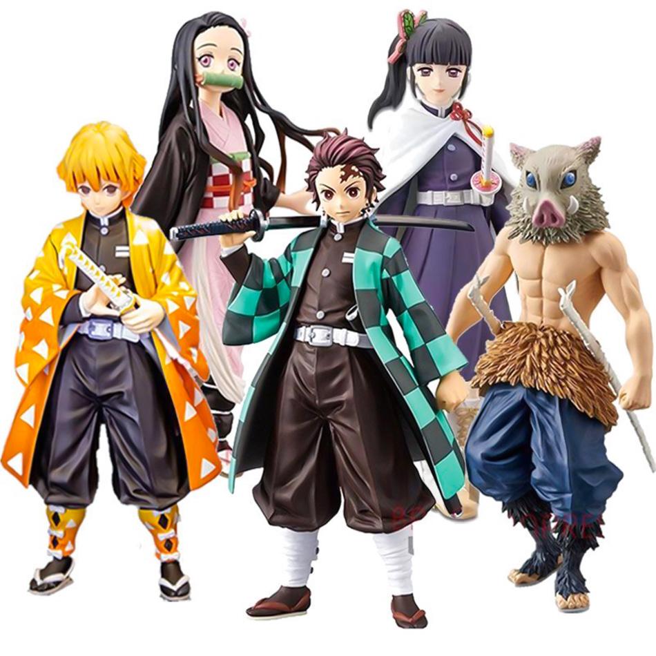 Anime Demon Slayer Kimetsu No Yaiba Kamado Tanjirou  Agatsuma Zenitsu Nezuko Warrior PVC Figure Action Model Toys Holiday Gifts