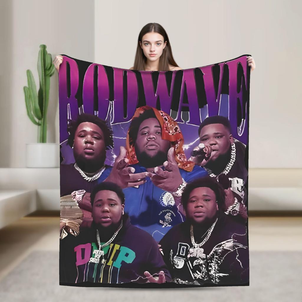 Rapper rod wave  Blanket  Decorative Flannel Bedding Throws For Bedroom Warm Custom Quality Bedspread Birthday Gift