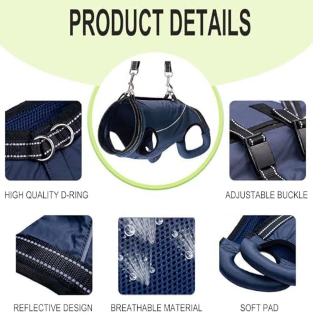 Dog Hindleg Assist with Pet Senior Dog Disabled Dog Elderly Dog Inability Rehabilitation Aid Training Belt