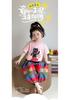 Girls' and Children's Western Style Set Summer 2026 New Children's Cat Short Sleeved Summer Dress Baby Casual Loose Two Piece Set