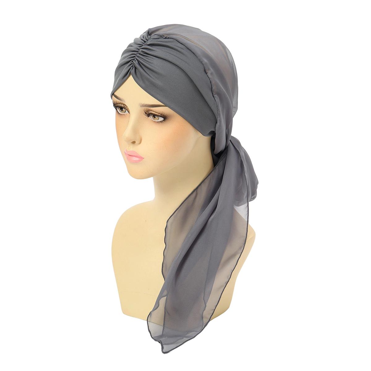 

Новый женский мусульманский тюрбан хиджаб шапка для химиотерапии при раке однотонная шапочка покрытие для волос платок на голову эластичная бандана предварительно завязанный головной убор