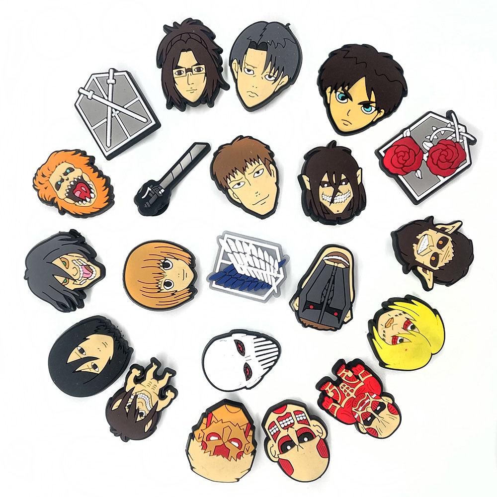 Attack on Titan Rubber Shoe Charms - Decorative Buckles for Garden and Hole Shoes