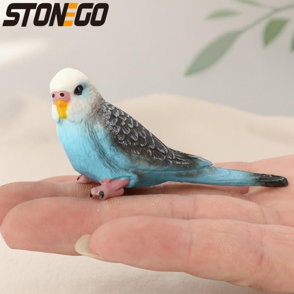 Miniature Forest Parrot Statue PVC Animal Model Bird Figure Decoration Home Decor Craft Toy