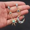 Moon Sun Earrings Drop Dangle Earrings Alloy Material Party Jewelry for Girls