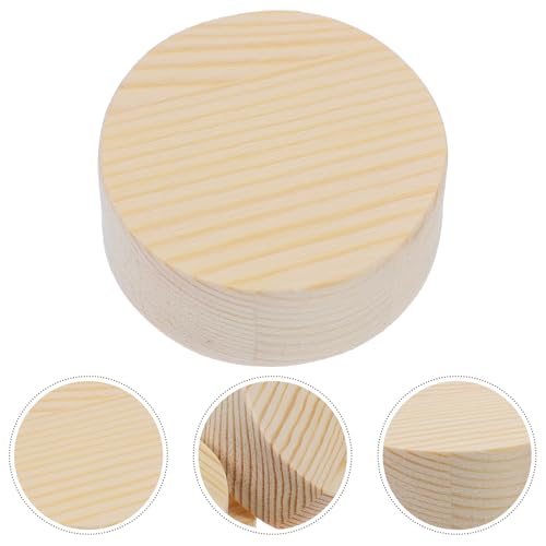 EXCEART Wood Slices, 5x5x0.8cm, Set of 10, Natural Round Wood Pieces, Paintable for DIY Crafts, Handmade Decorations, Coasters, and Photo Props