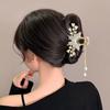1pc Sweet Butterfly Hair Clip Sparkling Rhinestone Resin Hair Accessories Exquisite Tassel Hair Claws Women Perfect Gift Idea