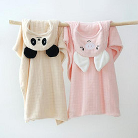 Cloak Coral Fleece Baby Bath Towel: Absorbent Hooded Poncho & Swaddling Blanket, Super Soft for Children