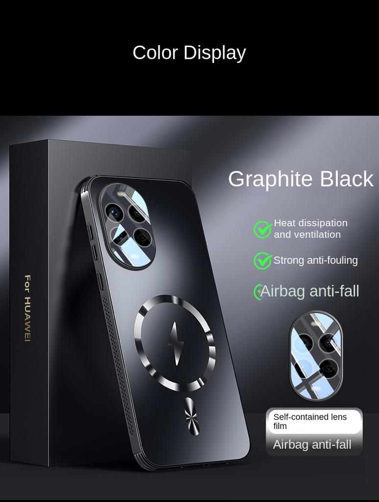 For Huawei Nova 13 Pro Case Hard Matte Magnetic wireless charging Lens Protective Back Cover Case For Nova 13 12 11 Pro Shell