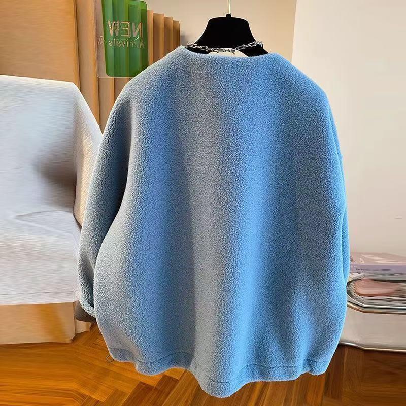 Women's 2025 Stylish Loose Lambswool Fleece Coat