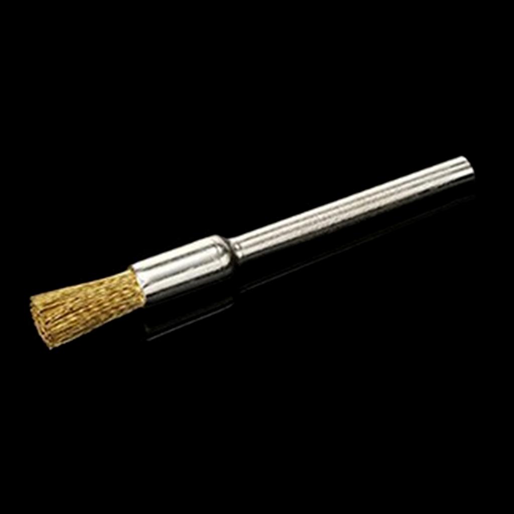 20Pcs Extended Small Wire Brush Cleaning End Brushes Pen Wire Brush Polishing Rotary Tools Accessories Enduring