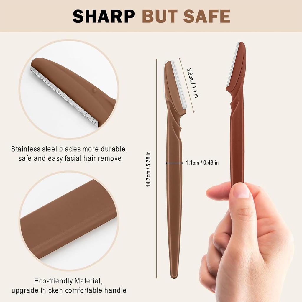 Portable Brown Canned Eyebrow Razor & Facial Hair Remover