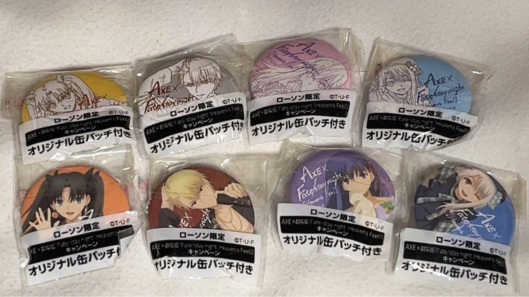 

[USED] Fate/stay Night Lawson Limited Edition Badges: Gilgamesh, Illya, Rin Tohsaka, Sakura Matou