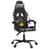 Gaming Chair Swivel Black and Camouflage PU Leather