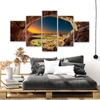 5 Panels Hole Sunset Landscape Painting Wall Art Natural Posters Canvas Prints Pictures For Living Room Modern Home Decoration