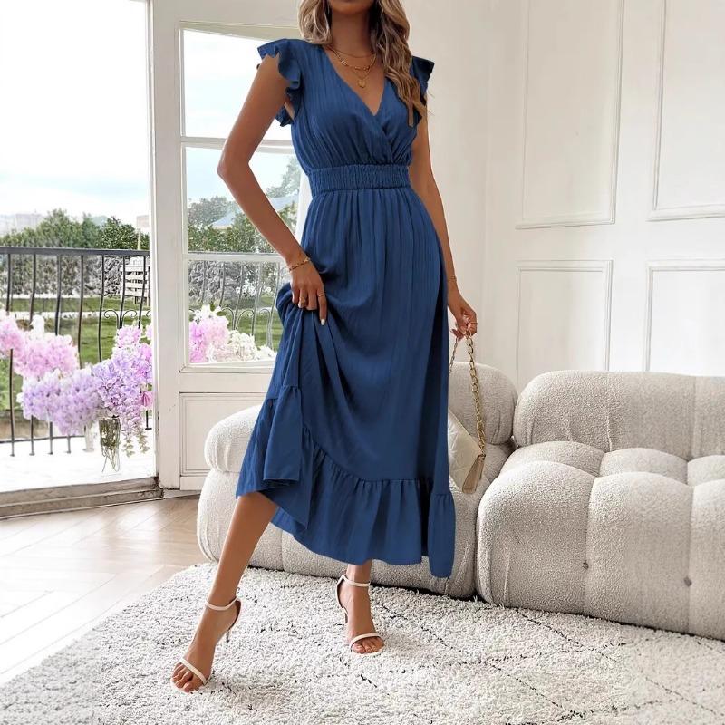 Women's Long Summer Short Sleeved Dress