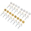 16Sets Stainless Steel Mirror Nail Set Copper Ring Fixing Screw for Indoor Outdoor Acrylic Signs Glass Panels Advertising
