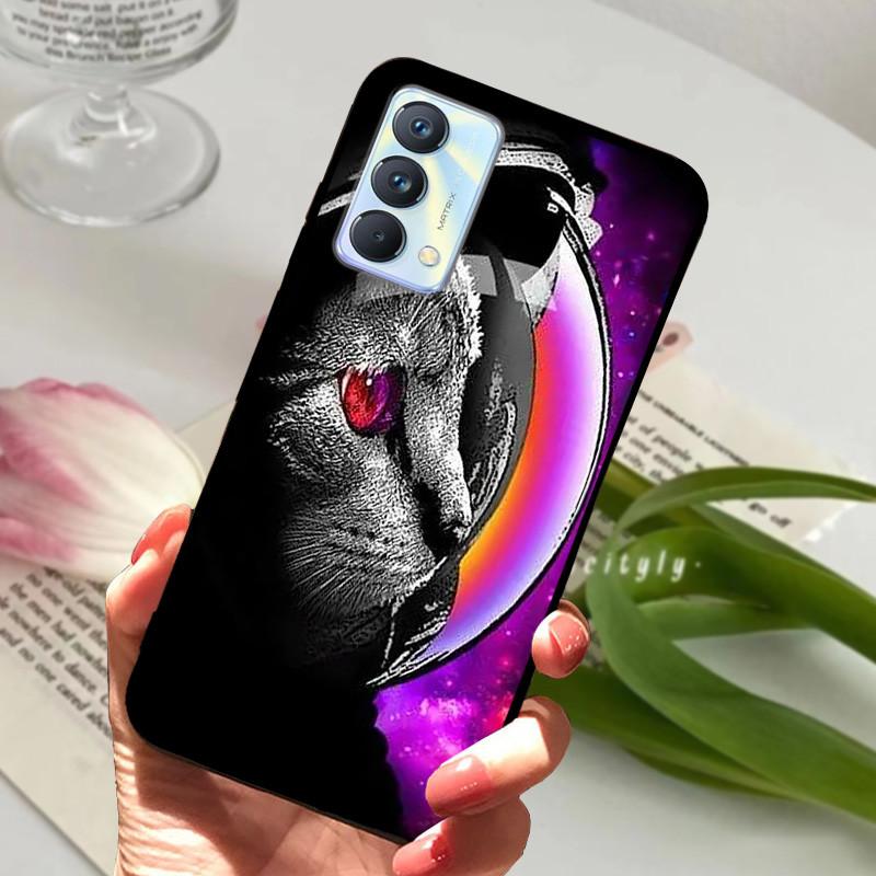 For cover Realme GT Master Case Edition Animal Cartoon Soft Silicone Funda for Realme GT Master Explorer Phone Cover Black Coque