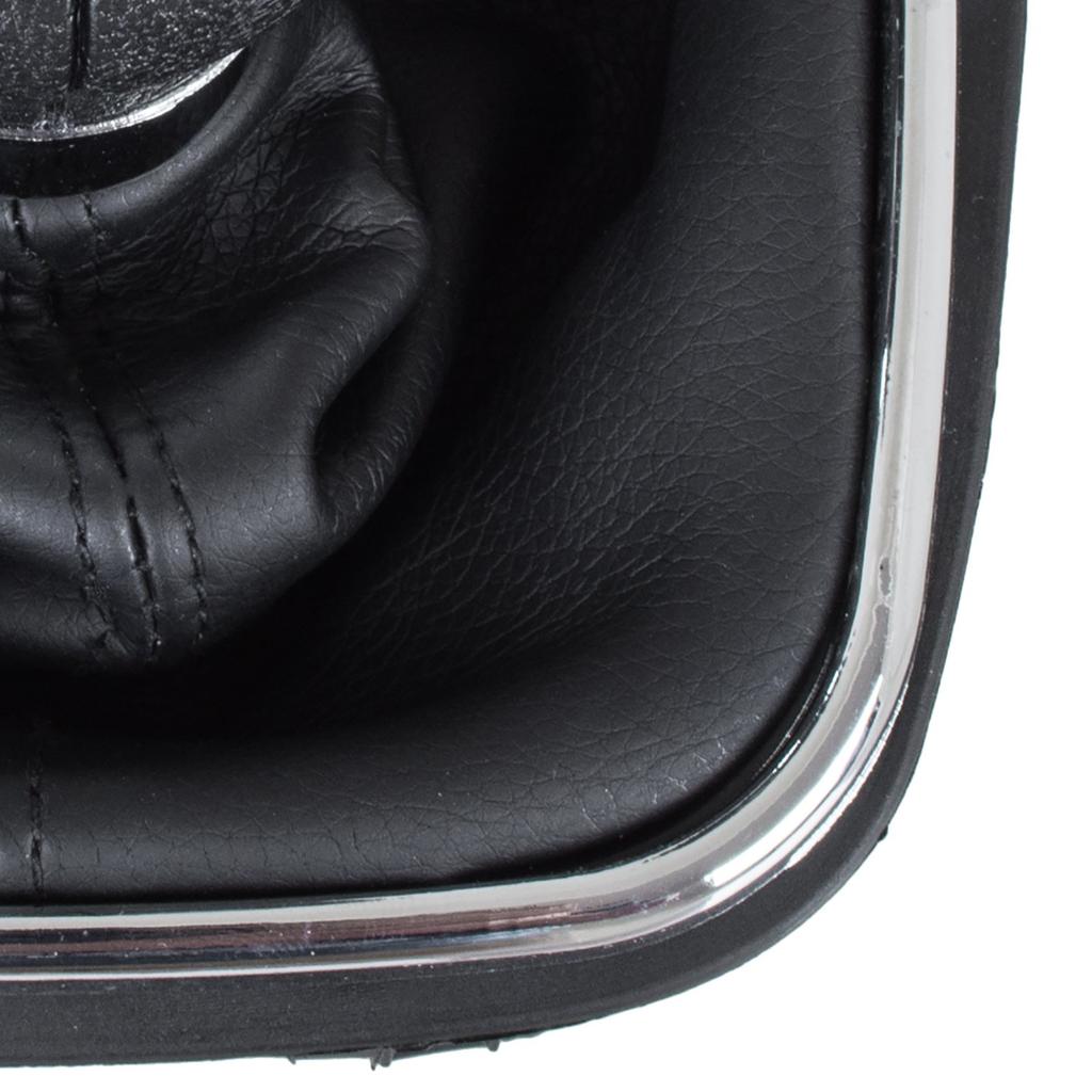 VW Touran 09-12 Pomo de Palanca de Cambios Plateado y Negro con Marco Cromado 6 Velocidades