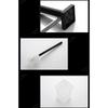Corrosion Resistant Steel Square Toilet Brush with Dense Bristle Bathroom Sanitation Modern Aesthetic Comfortable Handle