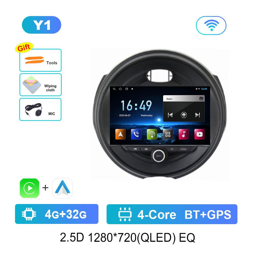 For BMW MINI Cooper F54 F55 F56 F60 2015 - 2019 Car Android 14 System DSP Stereo 4G Navigation GPS WiFi IPS Touch Screen BT