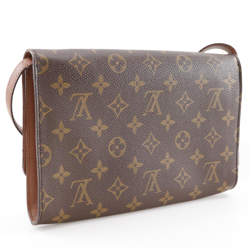Louis Vuitton Bordeaux 24 Shoulder Bag M51798 Vintage 2-way Clutch Brown Monogram Canvas Women Used