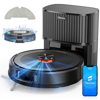 Teendow D10S MAX Boasts a Suction Power of Up To 4500pa,automatic Dustbin Emptying,smart Navigation,supports App and Voice Control.