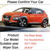 Car Front Wiper Blades for Hyundai Kona 2017 2018    2022 Two Windshield Frameless Rubber Snow Scraping Accessories