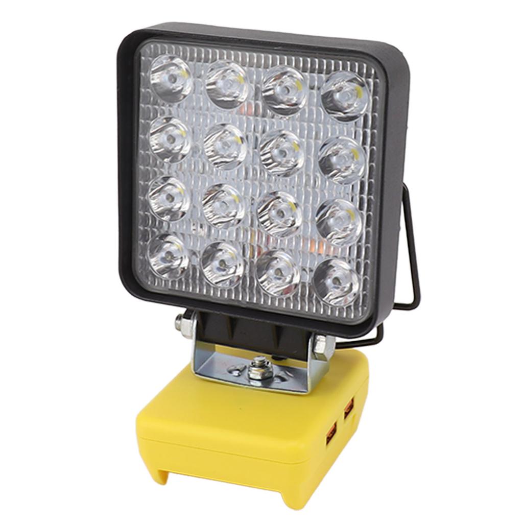 20W Handheld Work Light, 16 LED Beads, Rotating Head, Hiking with 2 USB Ports, for batteries:  200  201  203  204  206 etc. (ships without b