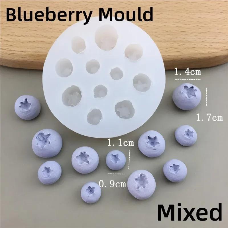 3D New Multi-style Blueberry Raspberry Liquid Silicone Fondant Mold DIY Chocolate Cookie Baking Mold Cake Decorating Tool