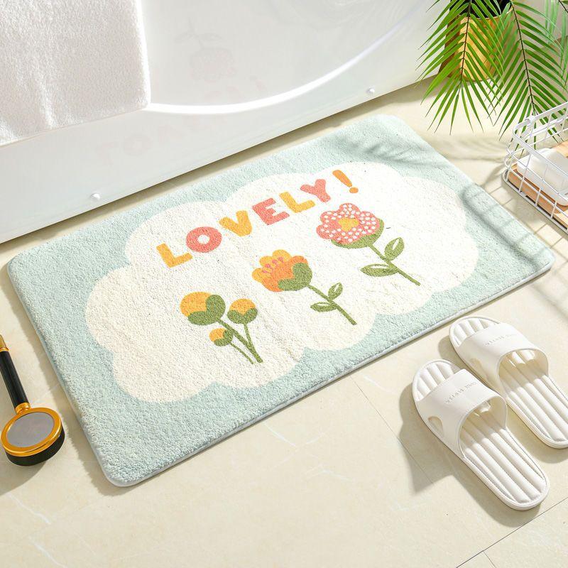 Bathroom Floor Mat Toilet Door Toilet Absorbent Foot Mat Non-slip Bedroom Bed Rug Entry Mat
